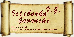 Veliborka Gavanski vizit kartica